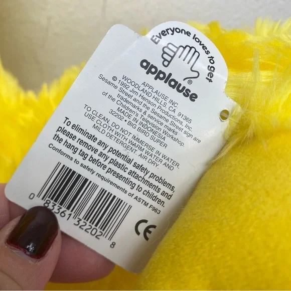 NWT New Vintage 1992 Applause Sesame Street Big Bird 30" Plush Collectible Retro - Picture 11 of 14
